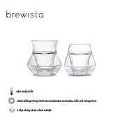 Bộ 2 ly thủy tinh BREWISTA Double Wall Glass Aroma & Taste 2 lớp 120ml
