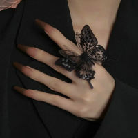 Exaggerated Big Butterfly Ring Retro Dark Ring Adjustable Gothic Fashion Pure Desire Female Jewelry