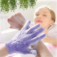 Bathroom Bath Gloves Scrubber Body Scrub Shower Exfoliating Wash Skin Spa Foam Bath Skid Resist