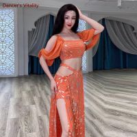 hot【DT】 Belly Performance Costume Set for Adult Children Dancing Half Sleeves Top skirt 2pcs Female  Outfit