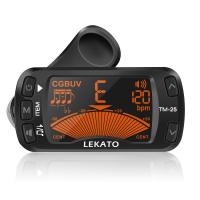 LEKATO Clip On Tuner Guitar Tuner Metronome 3 in 1 Tuner Metronome Electric Ukulele Tuner for Musical Instrument