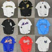 ❇ Harajuku hip-hop baseball uniform short-sleeved mens jersey loose large size bf mid-length hip-hop rugby uniform T-shirt class uniform shirt