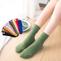 【Sock shop】ผู้หญิง39; S สีทึบระบายอากาศถุงเท้ากลาง