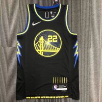 เสื้อคุณภาพสูง 【JAN】 2021-22 Nba Basketball Mens Jersey Golden State Warriors 22 Andrew Wiggins Jerseys Black with 75th Anniversary Silver