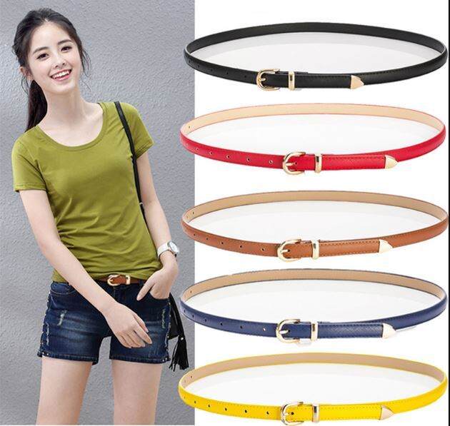 Elitrend [Skinny Belt] Classy Female Women Skinny Leather Strap Belt Waist  Belts Waistband with Alloy Buckle Great for Ladies Causal Elegant Formal  Dress Outfit Fashion Accessories Hari Raya | Lazada Singapore