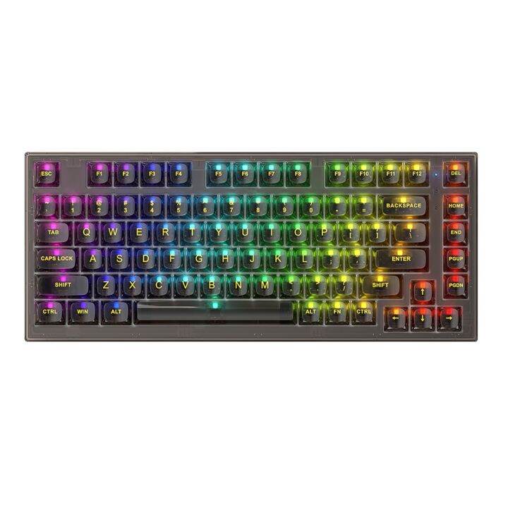 82 Keys Gamer Mechanical Keyboard Bluetooth-Compatible Transparent ...