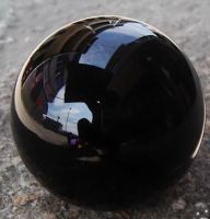 80mm Romantic Black Crystal Shinning Ball Asian Rare Natural Black Obsidian Sphere Large Crystal Ball Healing Stone Home Decor