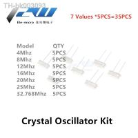 ✜ 35pcs Hc-49s electronic crystal oscillator kit hc-49 DIP quartz ceramic resonator 7 types X 5 pcs. 32768 4 8 12 16 20 25 MHZ