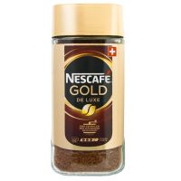 NESCAFE Gold De Luxe Freeze-Dried Instant Coffee เนสกาแฟ โกลด์ เดอ ลุกซ์คอฟฟี่ กาแฟสำเร็จรูปชนิดฟรีซดราย 200g.