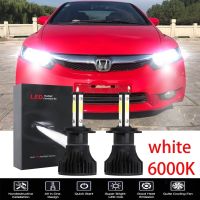 ชุดหลอดไฟหน้า LED 6000K สีขาว สําหรับ Honda Civic (FD) 2005-2011 2 ชิ้น รับประกัน 10 เดือน