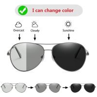 Photochromic Sunglasses Men Polarized Driving Pilot Chameleon Vintage Sun Glasses Women Male Change Color Day Night Vision UV400 Cycling Sunglasses