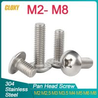 (A2-70) 304 Stainless Steel Phillips Braguero Flat Head Large Round Cross Bolt M2 M2.5 M3 M4 M5 M6 M8 length 3 80mm