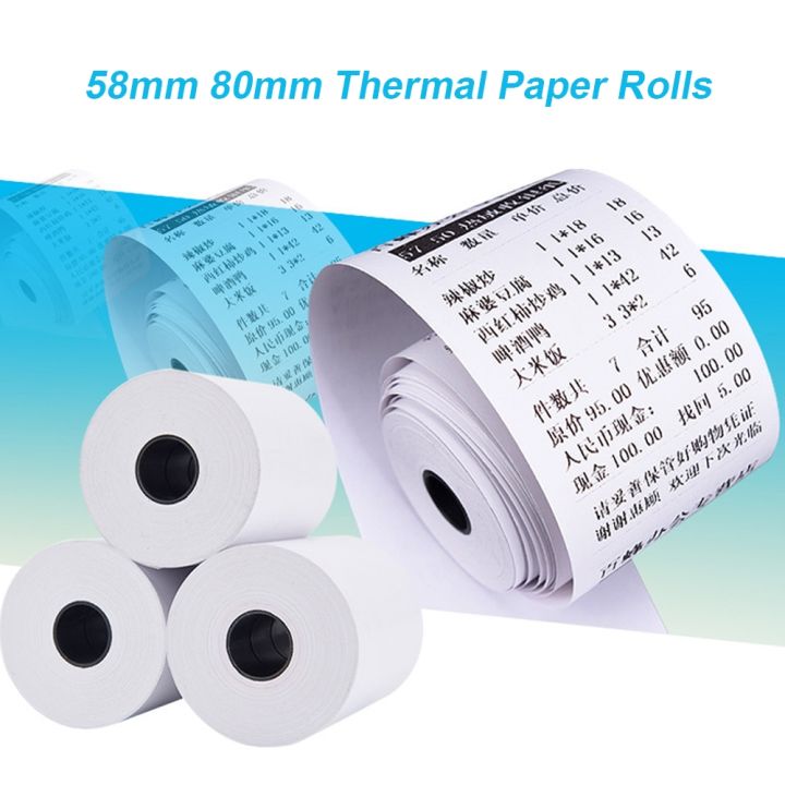 Thermal Receipt Paper Rolls 58mm 80mm Width For Mini Thermal Printer Cash Register Paper For 4544