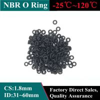 【CW】 100pcs Black O Ring Gasket CS 1.8mm ID31mm   60mm NBR Automobile Nitrile Rubber Round O Type Corrosion Oil Resistant Seal Washer