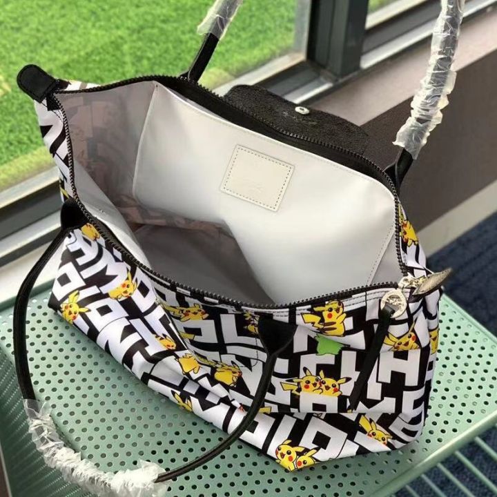 2023-new-longchamp-x-pokemon-co-branded-womens-two-size-long-handle-shopping-bag-tote-bag-shoulder-bag