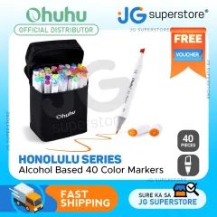 Ohuhu 40-color Alcohol Markers, Dual Tips Permanent Art Markers for Kids&  Adults