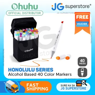 Ohuhu Skin Tone Alcohol Markers Brush Tip - Double Tipped Skin Color Markers  for Artist Adults' Coloring Illustration - 24 Portrait Skin Colors w/ 1  Alcohol Based Blender, Chisel & Brush - Honolulu