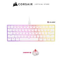 CORSAIR Keyboard K65 RGB MINI 60% Mechanical Gaming Keyboard — CHERRY MX RED — White