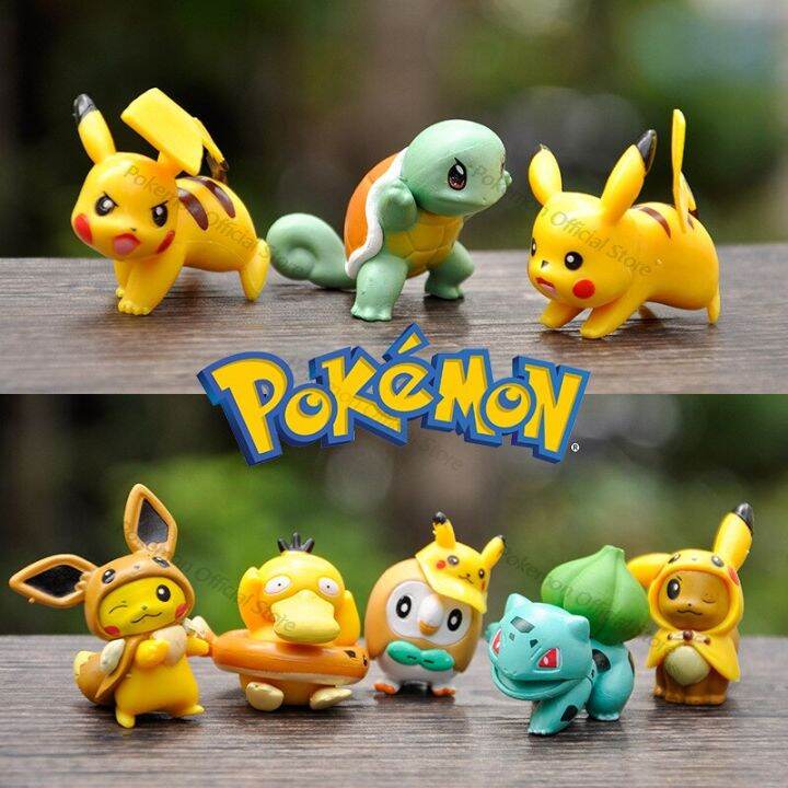 4เซนติเมตรโปเกมอน-pikachu-รูปการกระทำเครื่องประดับตกแต่งเจนนี่เต่าอะนิเมะรูปเค้กวันเกิดเบเกอรี่ตกแต่งของขวัญวันเกิด