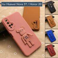 (Spicy Rabbit Head)Fairy เคสโทรศัพท์เต็มซุปเปอร์ Huawei Nova 5T Honor 20เคสซิลิโคนนิ่มแบบเรียบง่ายเคสฝาครอบเคสโทรศัพท์ปลอกที่ตั้งรูปหมีหลากสีน่ารักโทรศัพท์มือถือ