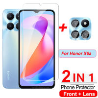 2 In 1เพื่อเป็นเกียรติแก่ X6A X 6a 6A X6 HonorX6a HonorX6A 4G 2023กระจกนิรภัยใสใสฟิล์มป้องกันกล้องที่ครอบเลนส์โทรศัพท์ฟิล์มสำหรับหัวเว่ยฟิล์มกันรอยหน้าจอ X6a