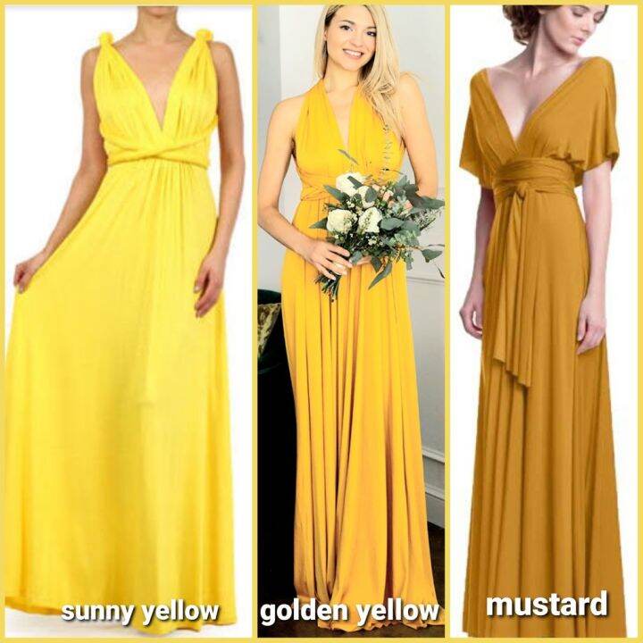 Infinity dress SUNNY YELLOW GOLDEN YELLOWMUSTARD SMall to semilarge COD ...