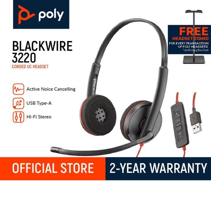 Plantronics Blackwire C Usb A Headset With Noise Canceling Microphone Lazada Ph