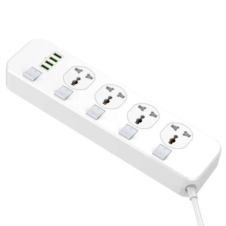 ldnio-sc4408-ปลั๊กไฟ-ปลั๊กพ่วง-4-ช่อง-4-usb-3-4a-max-universal-outlet-power-strip-รองรับไฟ-2500w-10a-max-250v-สายยาว-2-เมตร-ปลั๊กขากลม-2-ขา-รับประกันของแท้-100