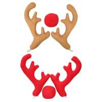 Christmas Antler Car Decorations Reindeer Antlers &amp; Nose for Car Decorations Cars Trucks Christmas Car Decorations Auto Accessories Reindeer Car Kit custody