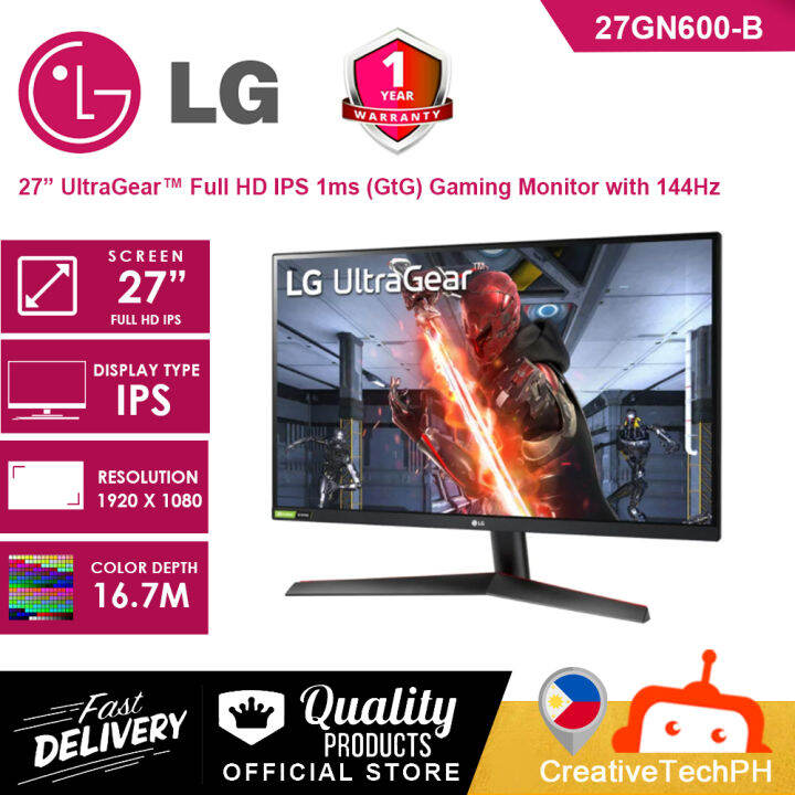 NEW LG Monitor 27” UltraGear™ 27GN600-B Full HD IPS 1ms (GtG