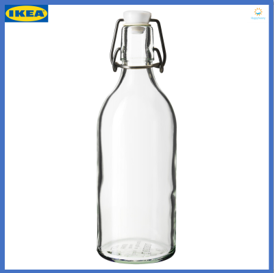 ขวด ขวดแก้ว มีจุกล็อก แก้วใส ความจุ 0.5 ลิตร KORKEN คอร์เก้น IKEA