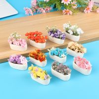 1:12 Dollhouse Potted Flower Plants Simulation Flower Model Furniture Accessories For Doll House Home Decoration Kids Play Toys Artificial Flowers  Pl