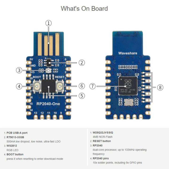 rp2040-mcu-board-มินิบอร์ดแฟลช4mb-m0แขนคอร์เท็กซ์แบบ-dual-core-โปรเซสเซอร์สูงถึง133-mhz-29-x-หมุด-gpio-อเนกประสงค์