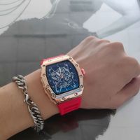 hot style Internet celebrity new mens watch barrel style handsome young student party quartz cool pointer luminous