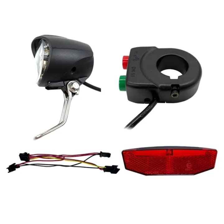 Electric Bicycle Front Rear Light Set 1272V Ebike Headlight Tail Light Connection Wires Kit