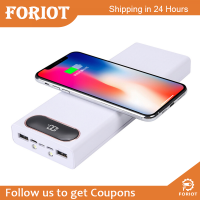 Foriot  Dymore USB แบบคู่10*18650แบตสำรองกรอบโทรศัพท์มือถือที่ชาร์จความเร็วสูงเชลล์ DIY เก็บจอแสดงผลดิจิตอล18650ที่ใส่แบตเตอรี่กล่องชาร์จ