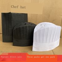 COD DSFDGESERRRRR Tukang masak hitam pakai buang Hat Bukan Tenunan Sekolah Menengah Bernafas Menebal Lelaki Dan Wanita Dapur Kerja RestoranDisposable Black Chef Hat Non-Woven Breathable High School Thickened Men S And Women Kitchen Restaurant Work