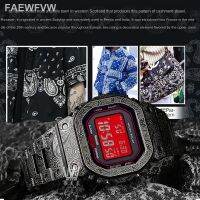 ☃☞❧Casio เคส DW5600สายนาฬิกาโลหะสำหรับตัวเรือนสาย GW-B5600 DW-5600 DW5000ทำจากสเตนเลสสตีลแฟชั่นสลักบนตัวเรือน