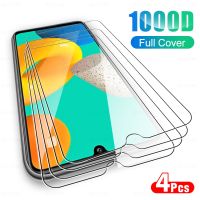 （AA NEW）4Pcs Full CoverageGlass สำหรับ SamsungM32 4G M32 5G M 32บน ForScreen Protector กระจกนิรภัย FilmM325FV