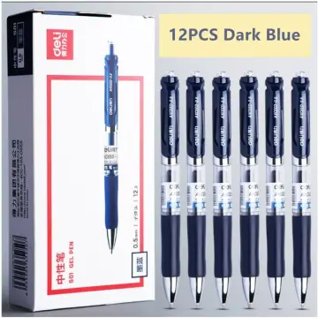 Deli Retractable Gel Pen 0.5 mm Black Blue Color Writing Tools School  Office Supplies Stationery Gel Ink Pens