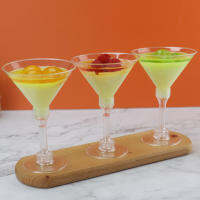 Mlinstudio 10pcs ถ้วยไวน์โปร่งใสมาร์ตินี่ถ้วยพลาสติก Clear Martini Cup Martini Containers