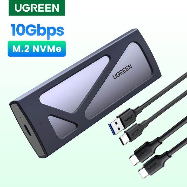 ugreen-เคสฮาร์ดไดรฟ์-usb-c-เป็น-m-2-nvme-ssd-10gbps-แบบพกพา-สําหรับฮาร์ดดิสก์