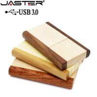 USB JASTER 3.0แฟลชไดรฟ์ Usb ไม้แบบหมุนได้4GB 16GB 32GB 64ตัวจุความจำกิกะไบท์ของขวัญ1ชิ้นโลโก้ที่กำหนดเองฟรี