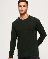 SUPERDRY VINTAGE AUTHENTC EMBSS LONG SLEEVE T-SHIRT - เสื้อแขนยาว สำหรับผู้ชาย สี Tin Tab Dark Green