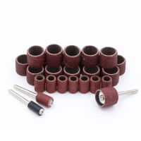 102pcs/set 80 120 180 240 320 400 600 Grit Drum Sanding Kit 1/2 1/4 Inch Sand Mandrels Fit for Dremel Nail Drill Rotary Tools Cleaning Tools