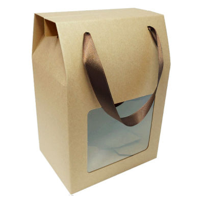 10 ใบ กล่องใส่ของขวัญ ขนาด 17.3 x 12.7 x 22 เซนติเมตร (BK41) เสริมริบบิ้นเป็นหูหิ้ว ใส่ ข้าวสาร 2 กก.,ขนม คุ้กกี้ 1 กก. : ร้าน dddOrchids