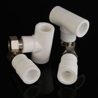 PPR Water Pipe Fittings 1/2 " Copper Thickened Nut live Direct Elbow Tee Water Heater Special Pipe Fittings Accessories