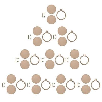 IDEERT ห่วงแหวนกรอบอุปกรณ์เย็บผ้าทำจากไม้สำหรับปัก,เครื่องมืองานปักครอสติชขนาด10ชิ้น/เซ็ต
