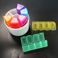 【YF】 28Grids Pill Box 7 Day Medicine Organiser Portable Dispensing Covered Partitioned Set for Outdoors Travel