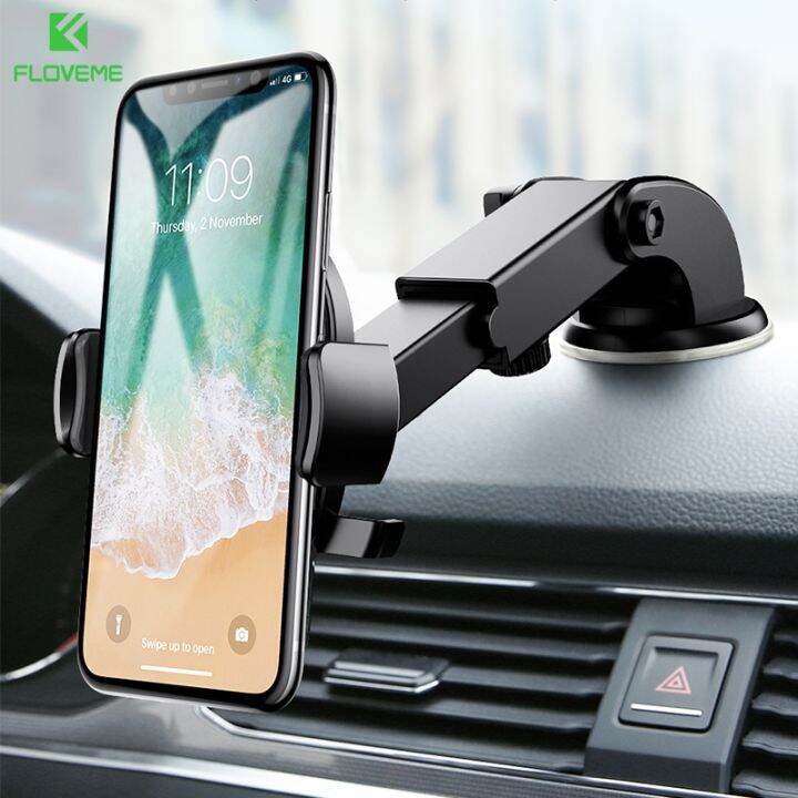 Floveme Car Phone Holder Windshield Mount For Samsung 360 Rotation